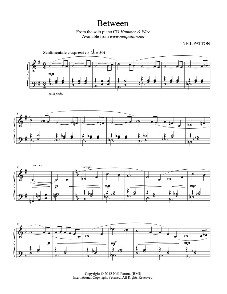 Between (Digital Sheet Music)