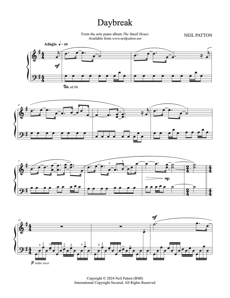 Daybreak (Digital Sheet Music)