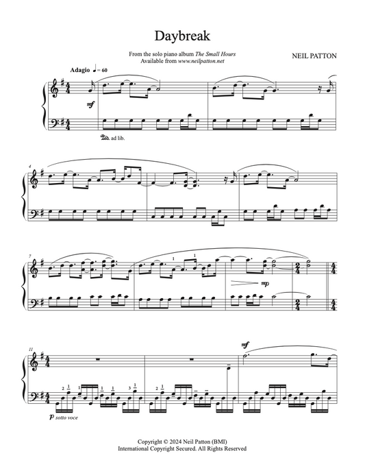 Daybreak (Digital Sheet Music)