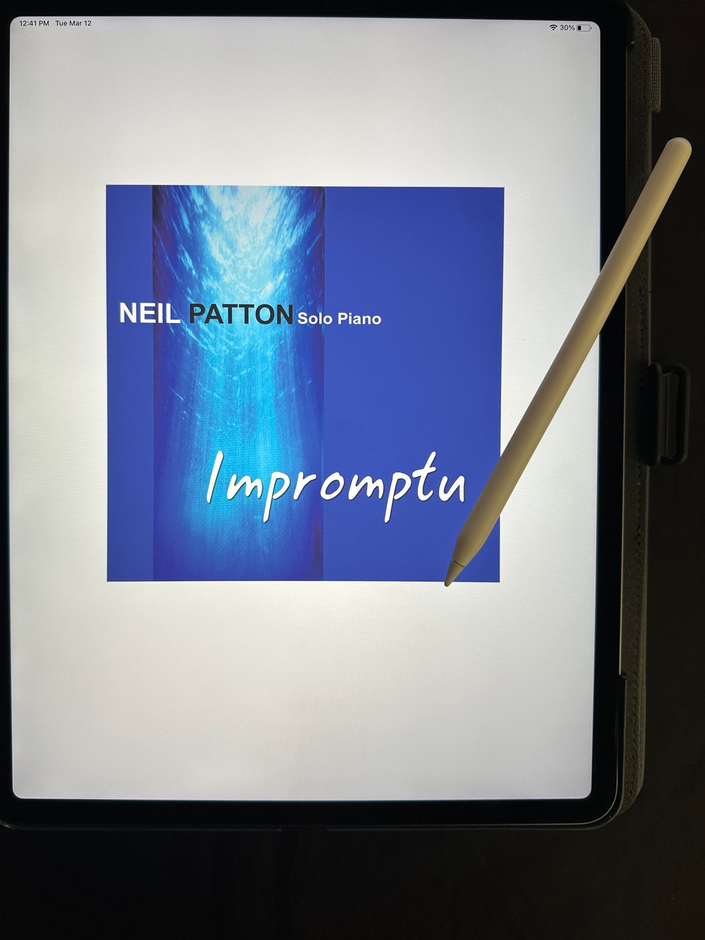 iPad displaying the cover for Neil Patton's Impromptu Digital Songbook
