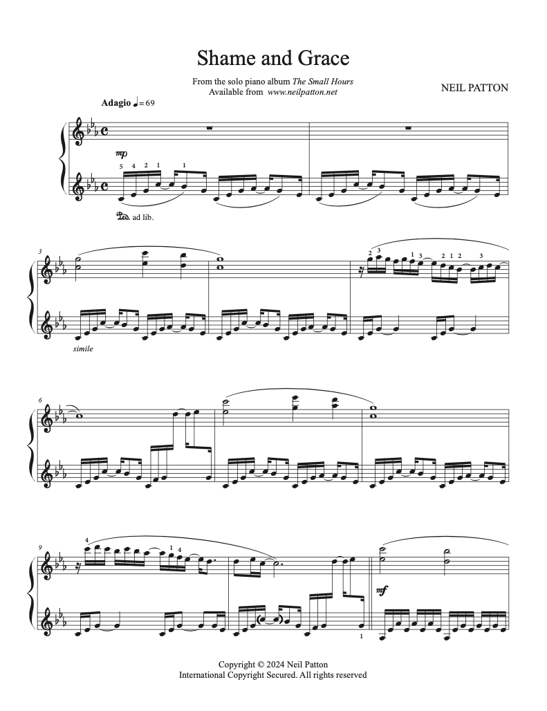 Shame and Grace (Digital Sheet Music)