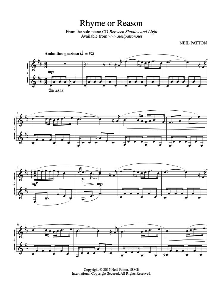 Image of piano sample sheet music with the word "PDF" overlaid on the music.