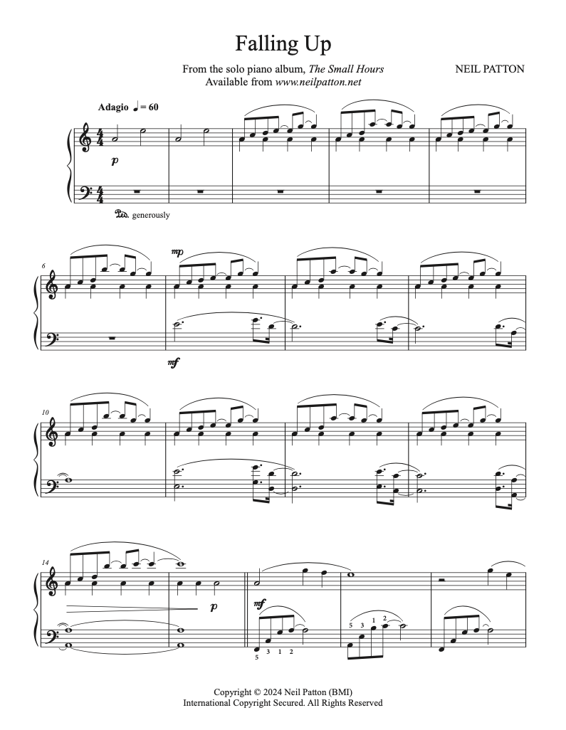 Falling Up (Digital Sheet Music)