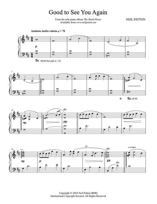 Good to See You Again (Digital Sheet Music)