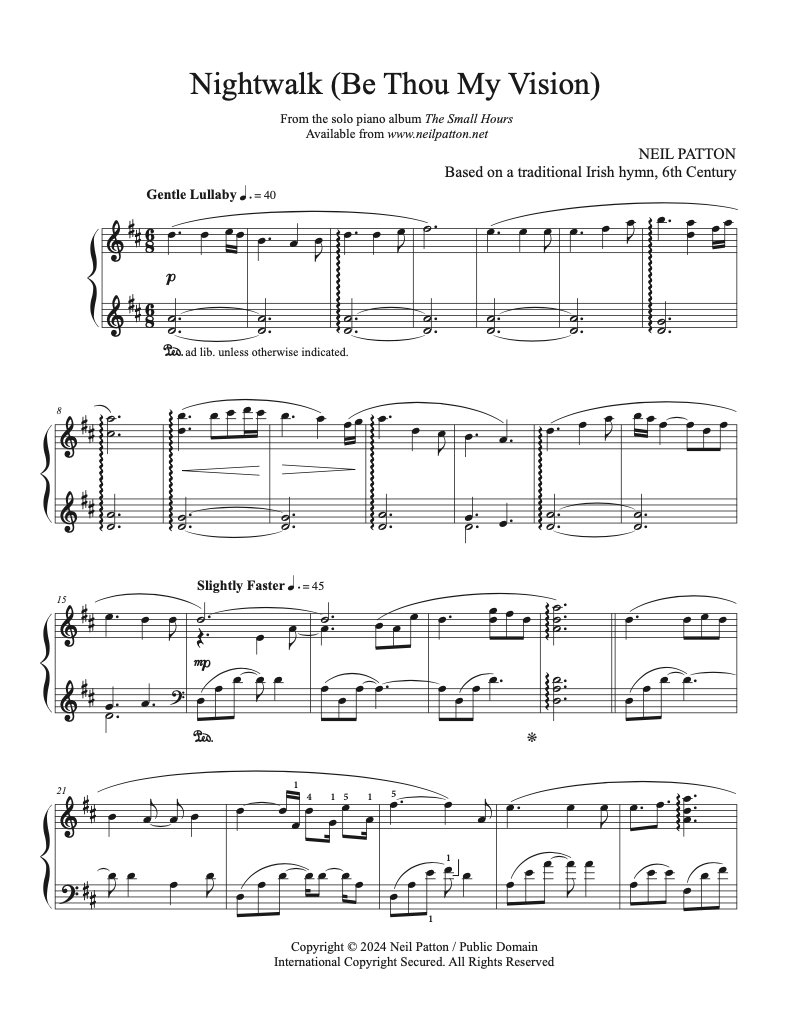 Nightwalk (Be Thou My Vision) (Digital Sheet Music)