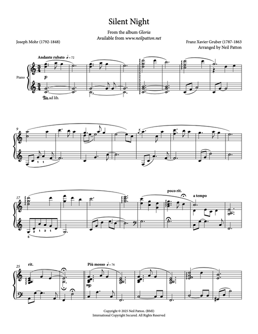 Silent Night (Digital Sheet Music)
