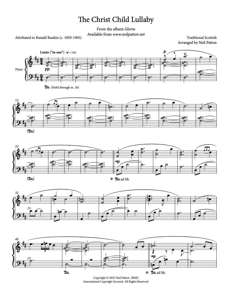 The Christ Child Lullaby (Digital Sheet Music)