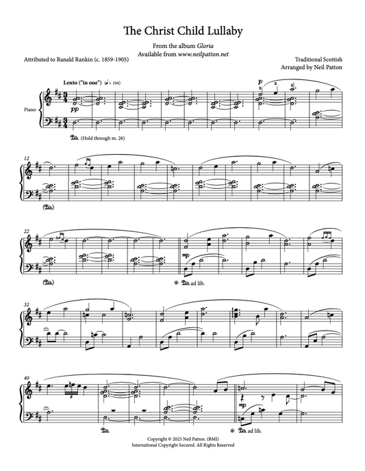The Christ Child Lullaby (Digital Sheet Music)