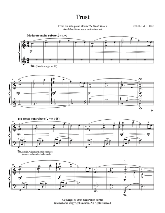 Trust (Digital Sheet Music)